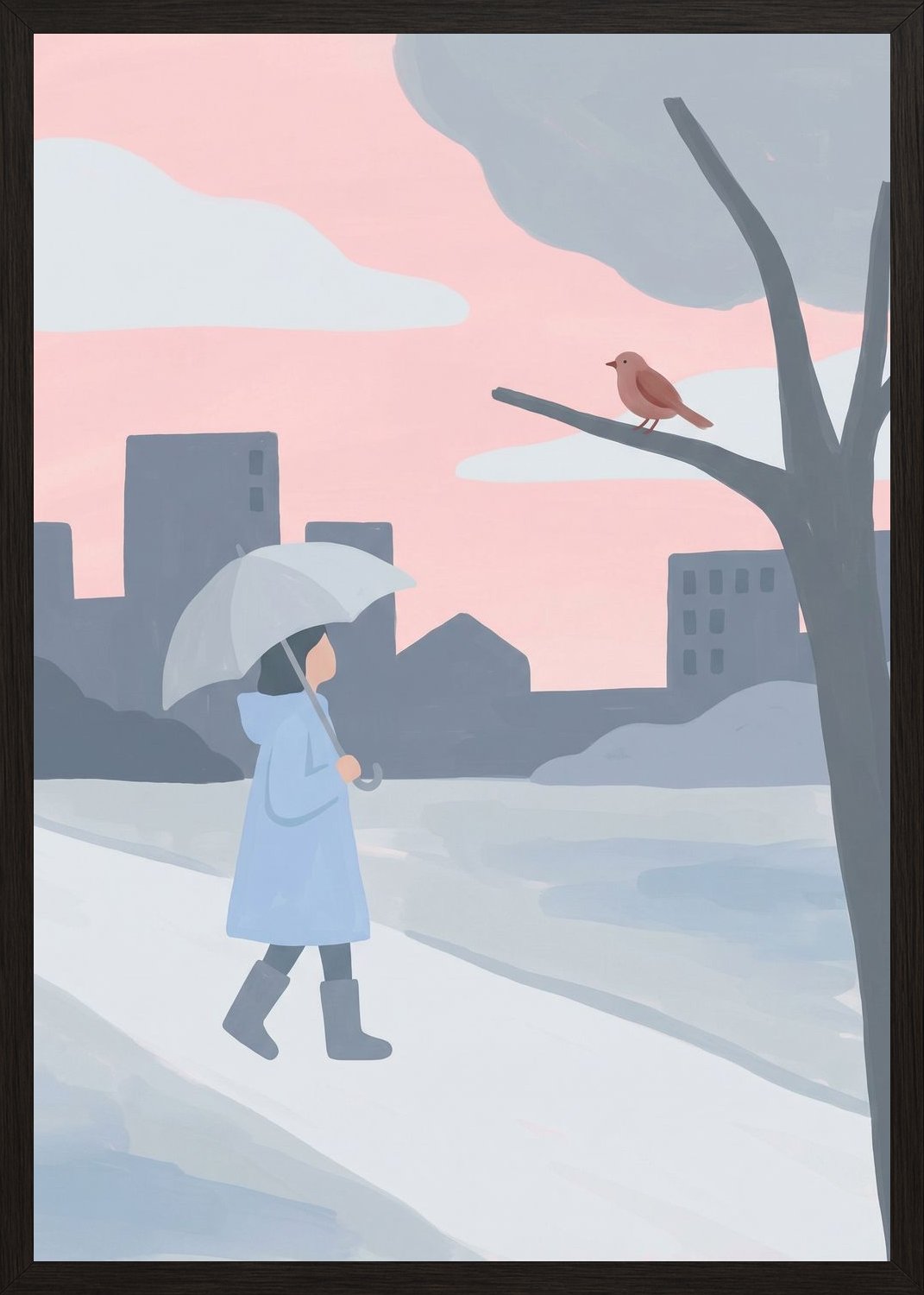 Poster in black frame