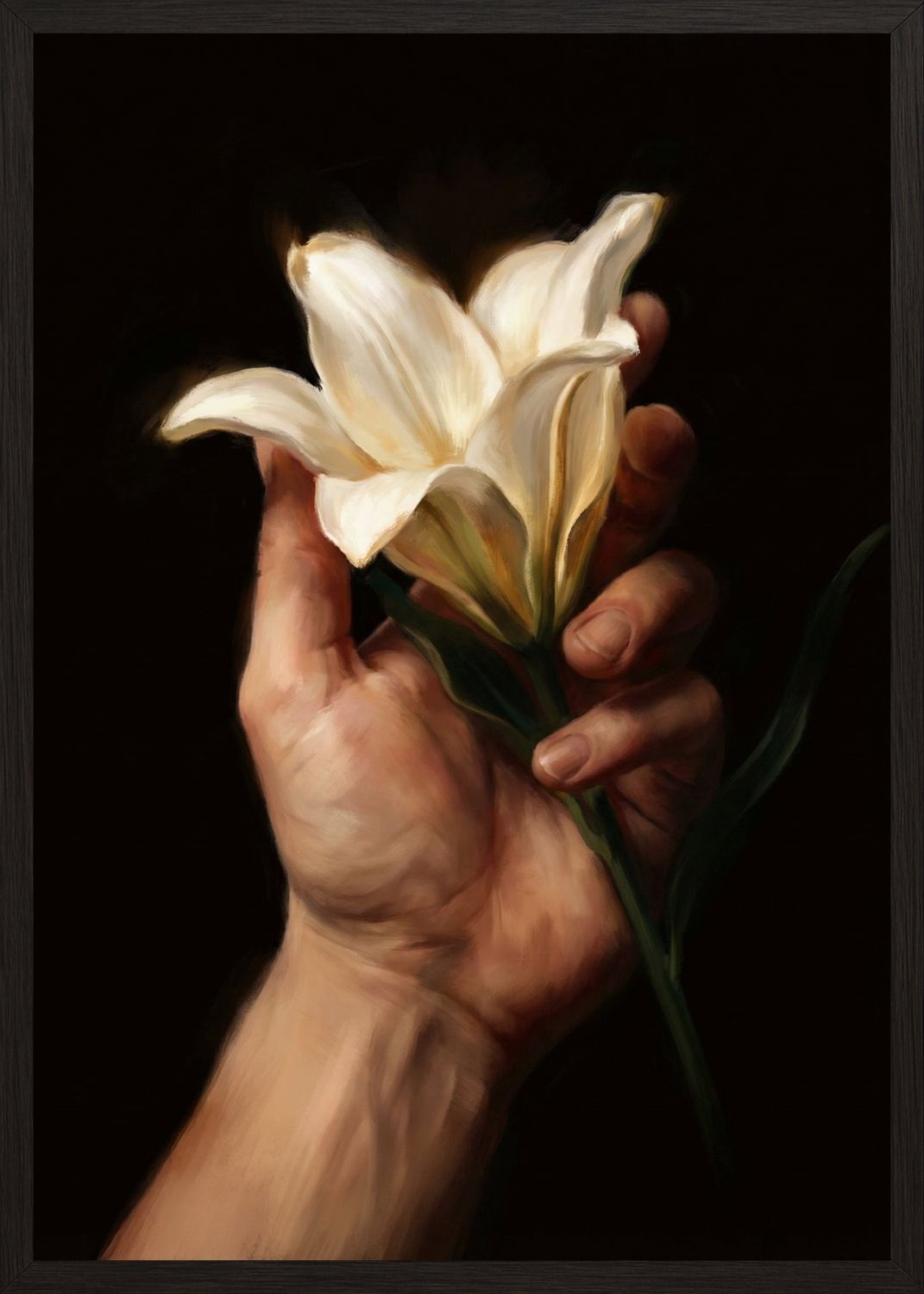 Poster in black frame