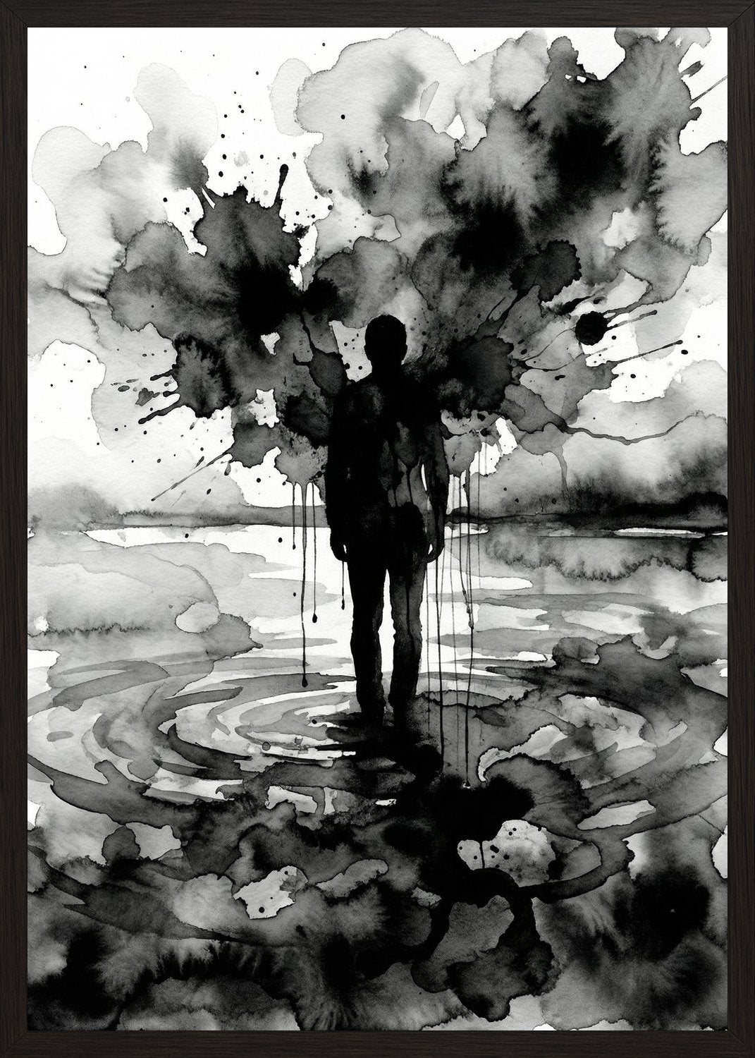 Poster in black frame