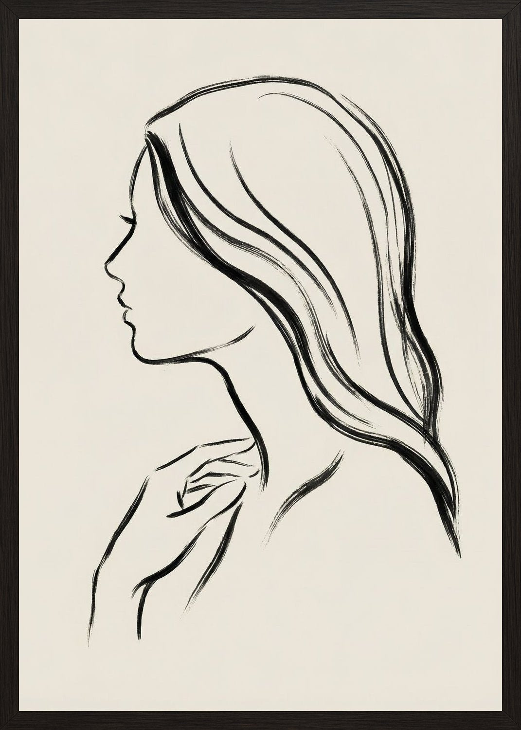 Poster in black frame