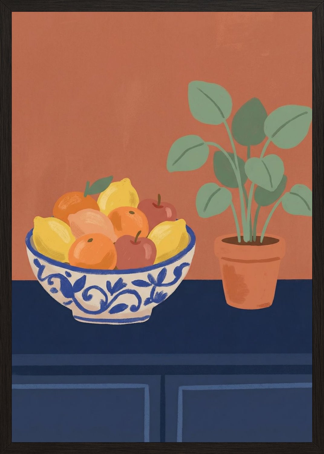 Poster in black frame