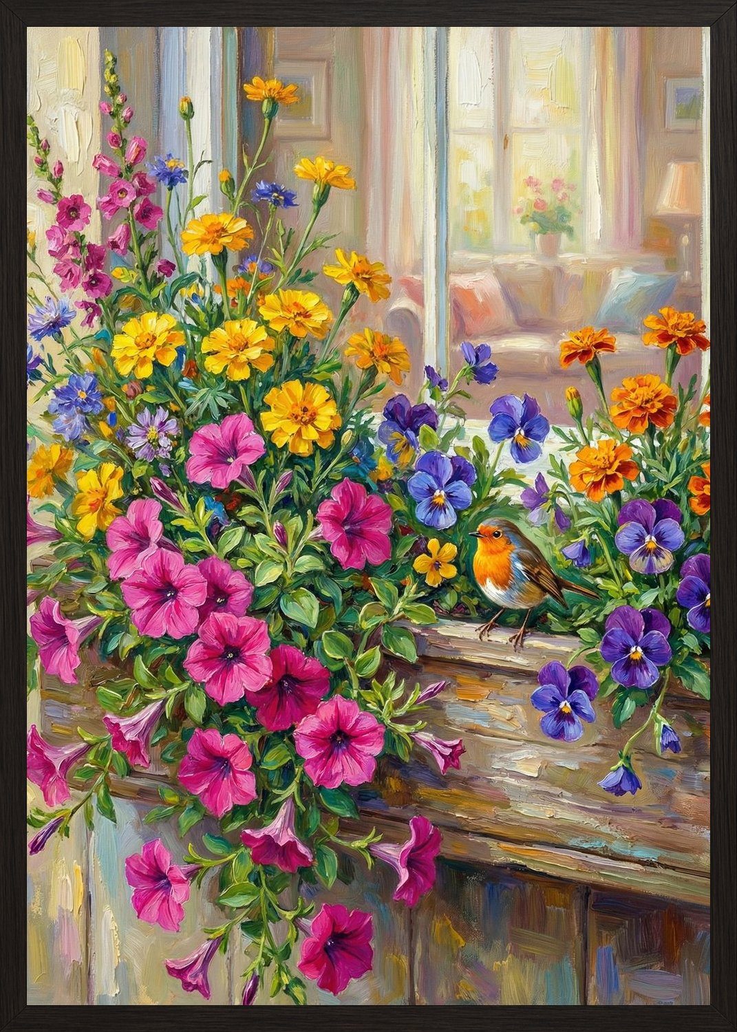 Poster in black frame