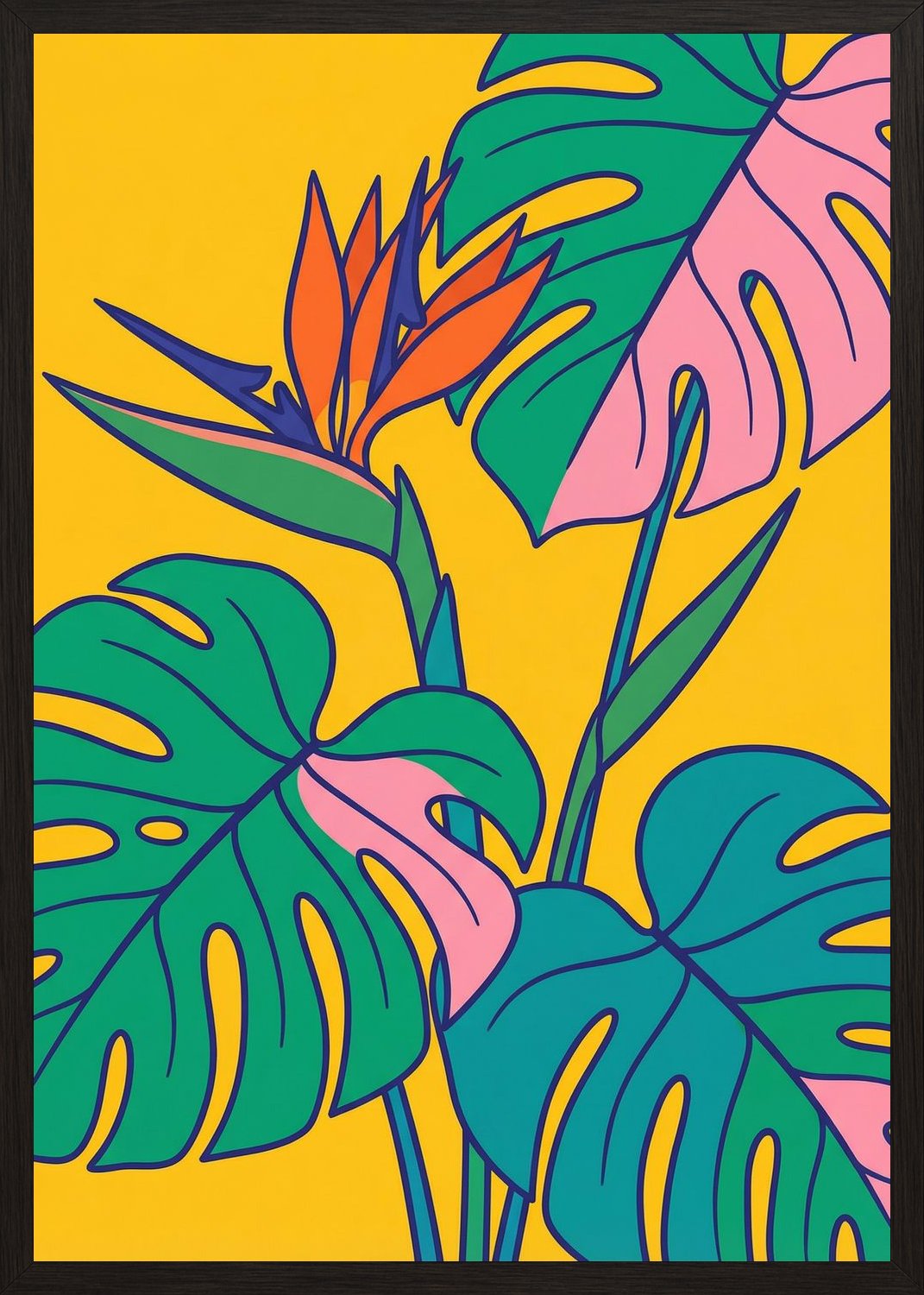 Poster in black frame