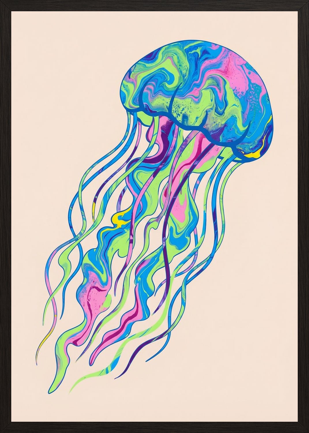 Poster in black frame
