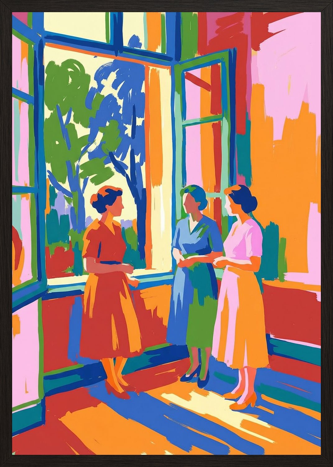 Poster in black frame