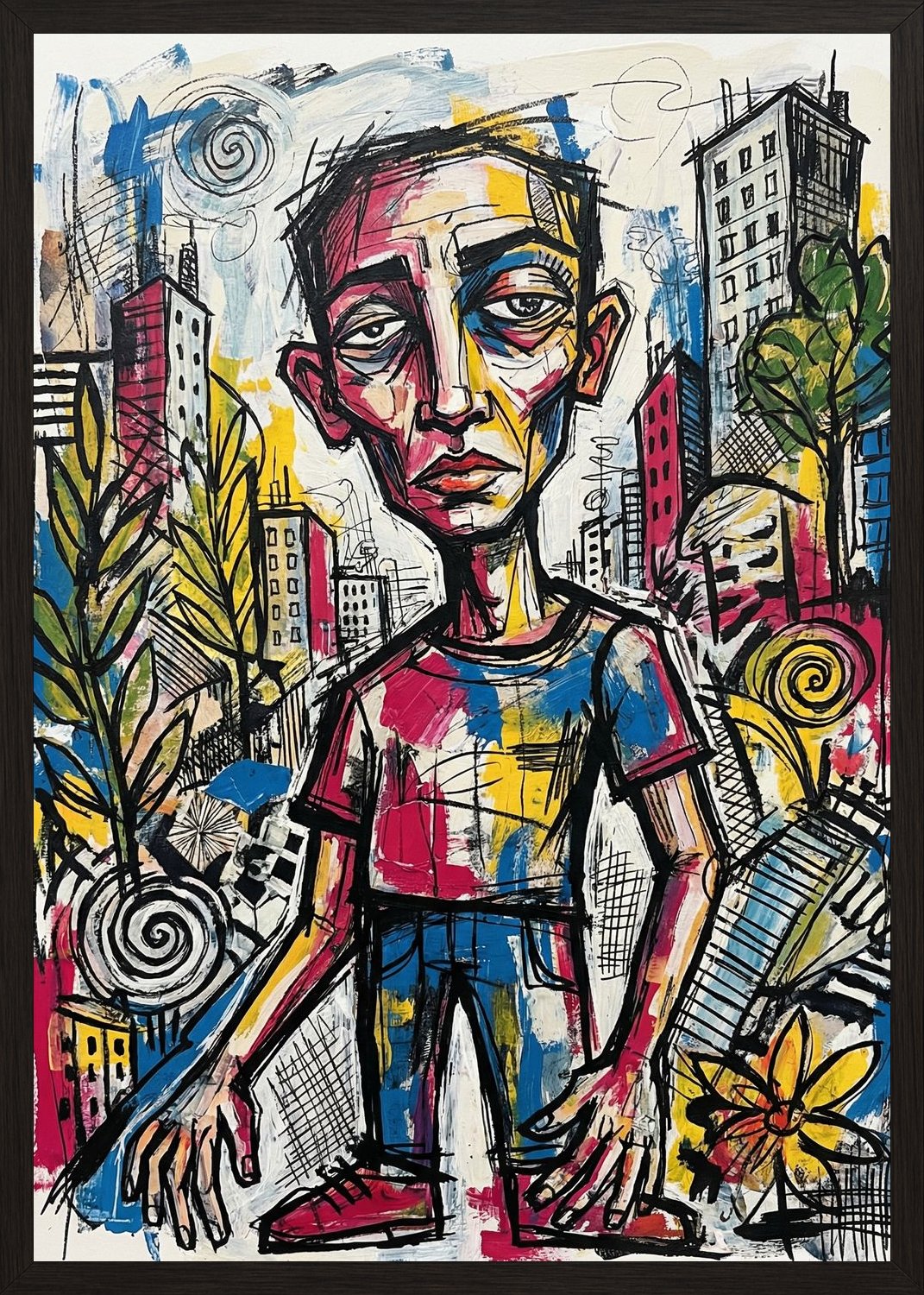 Poster in black frame