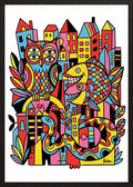 Poster in black frame