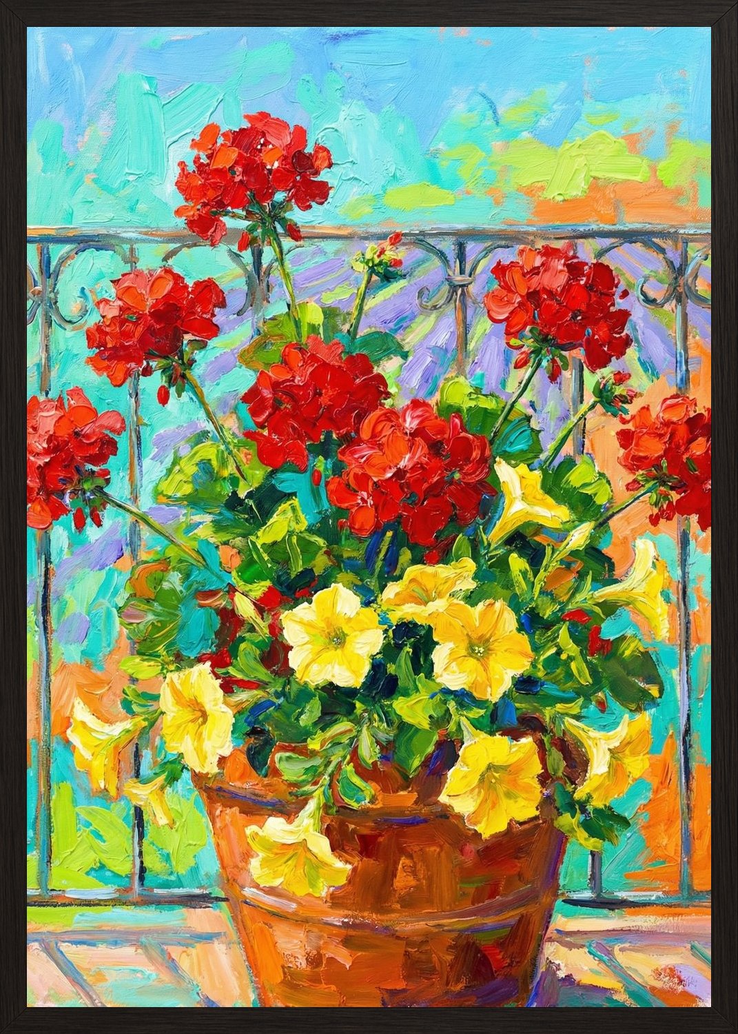 Poster in black frame