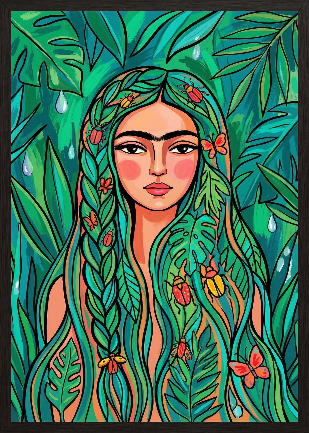 Poster in black frame