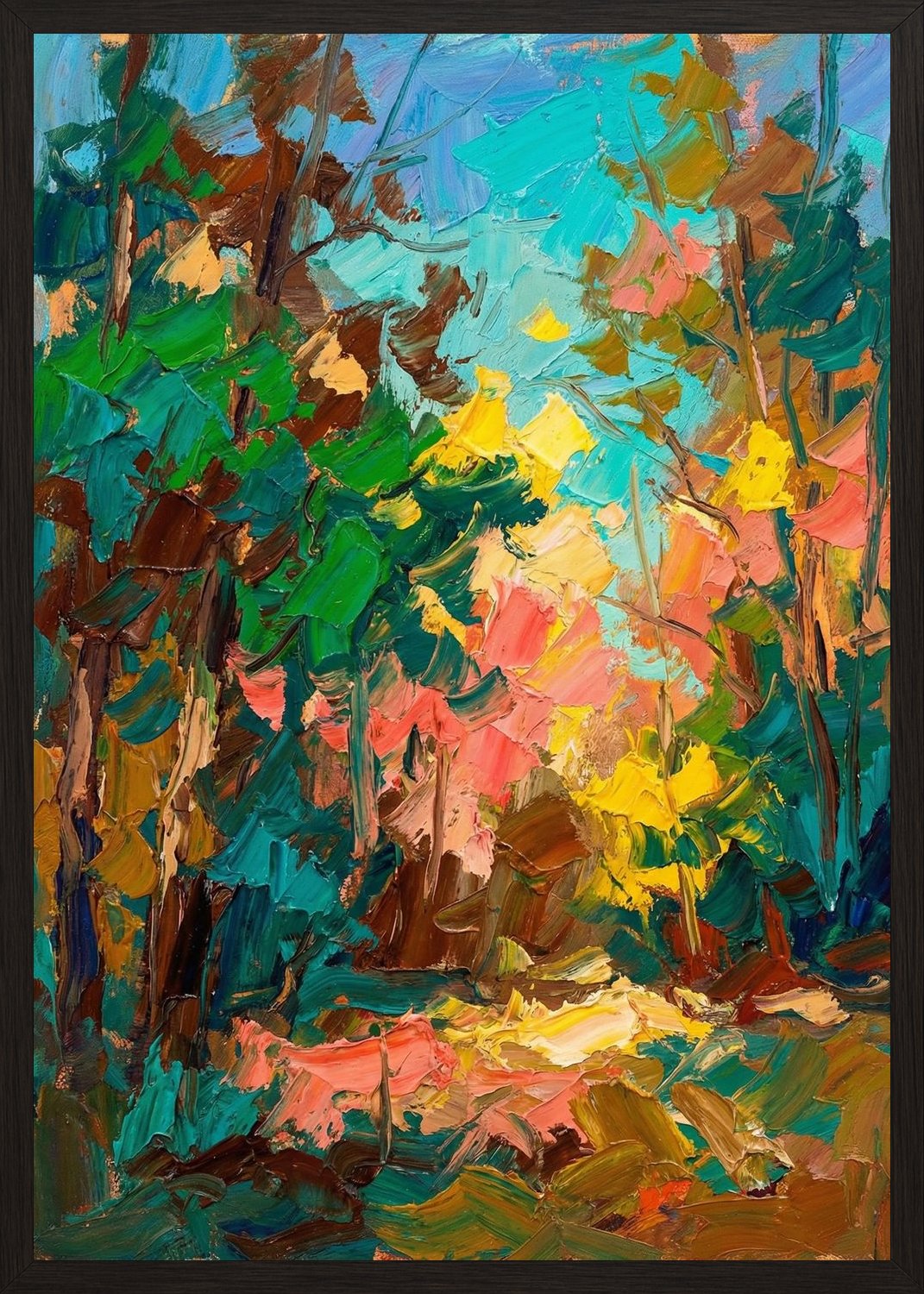 Poster in black frame