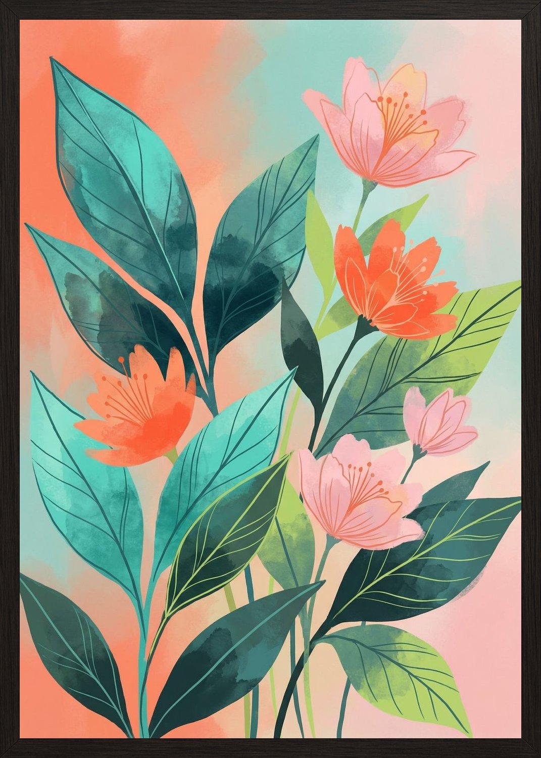 Poster in black frame