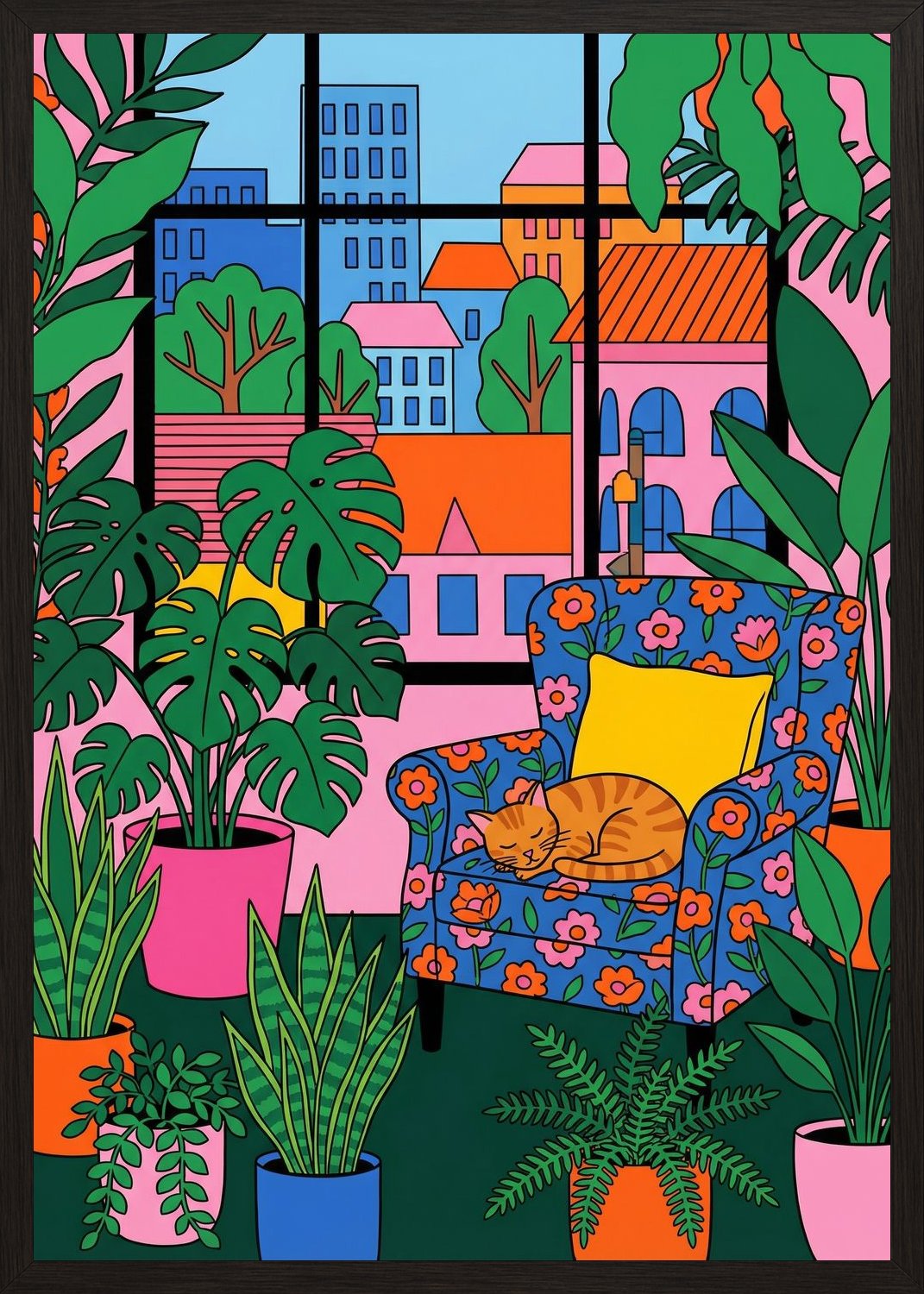 Poster in black frame