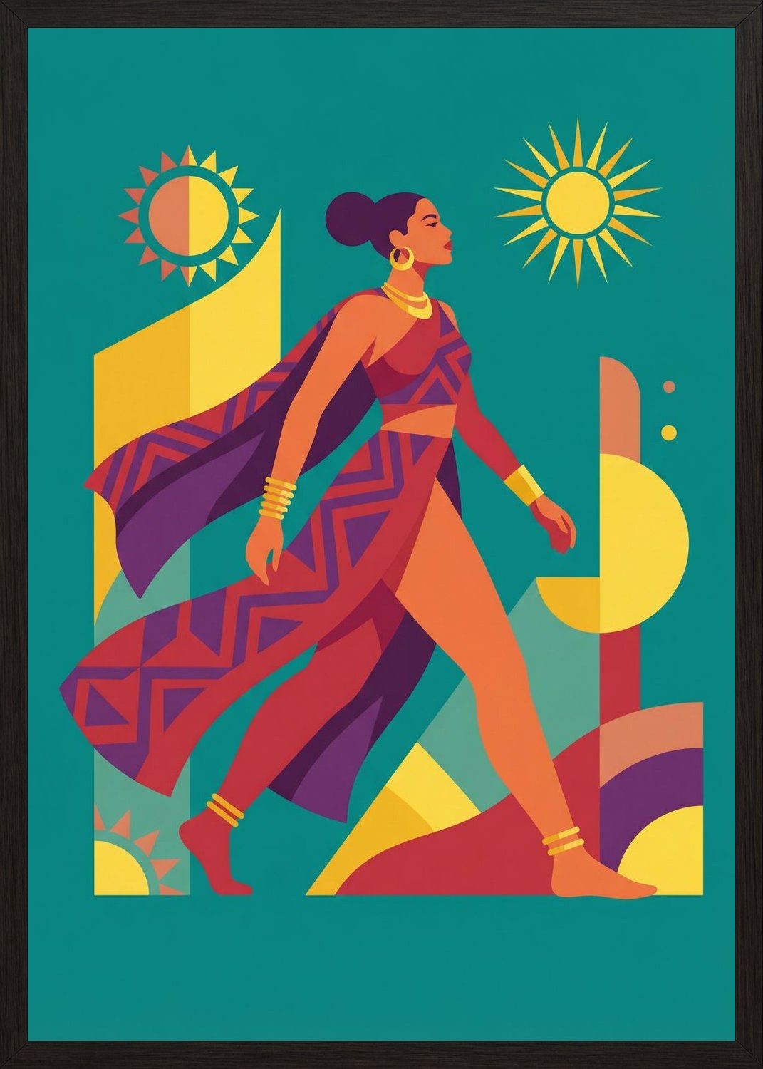 Poster in oak frame