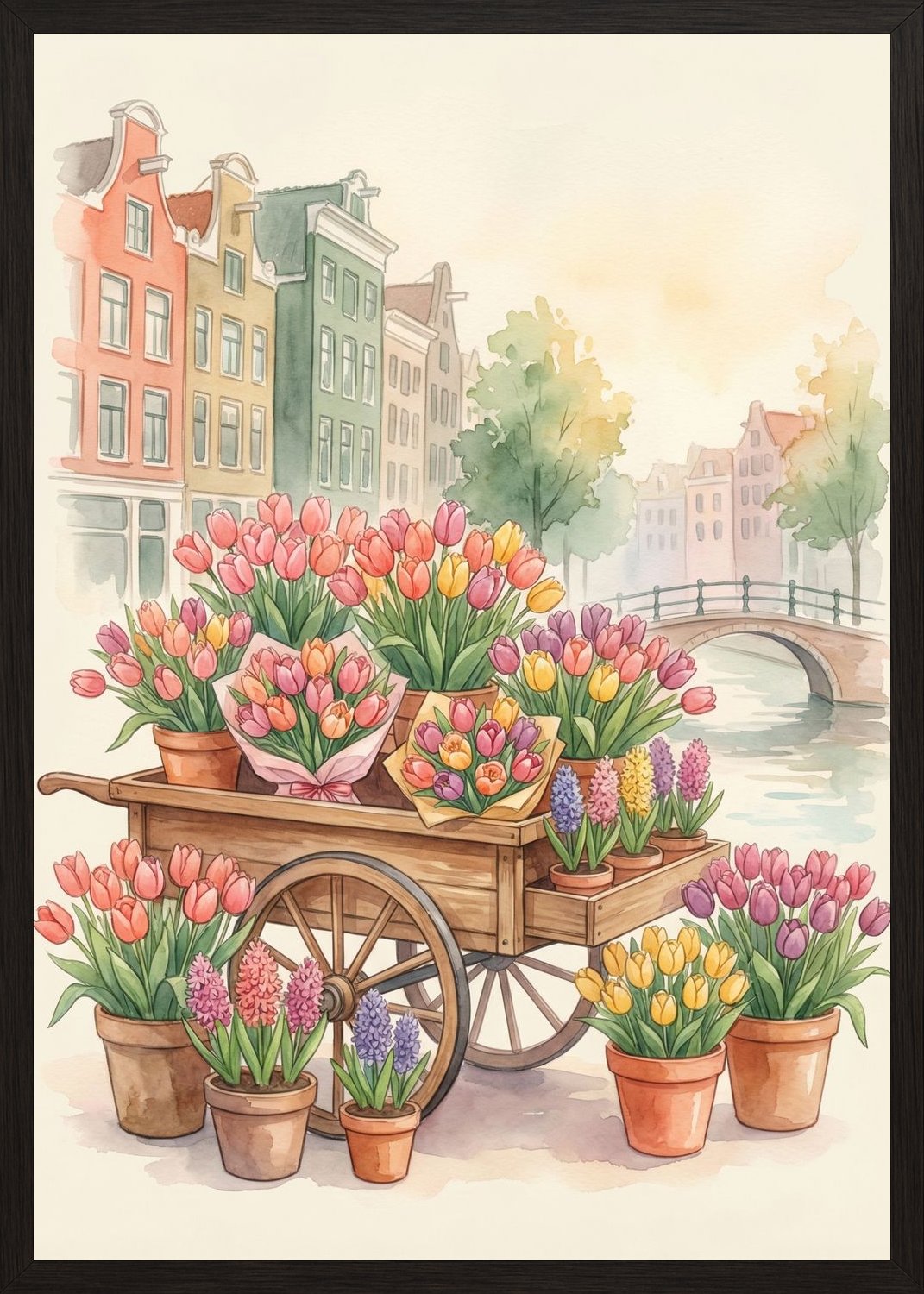 Poster in oak frame