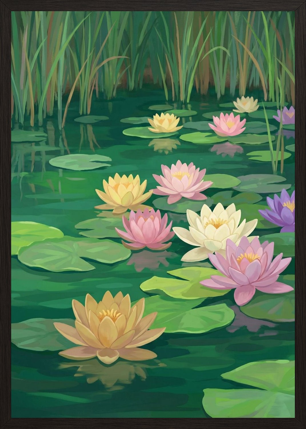 Poster in black frame