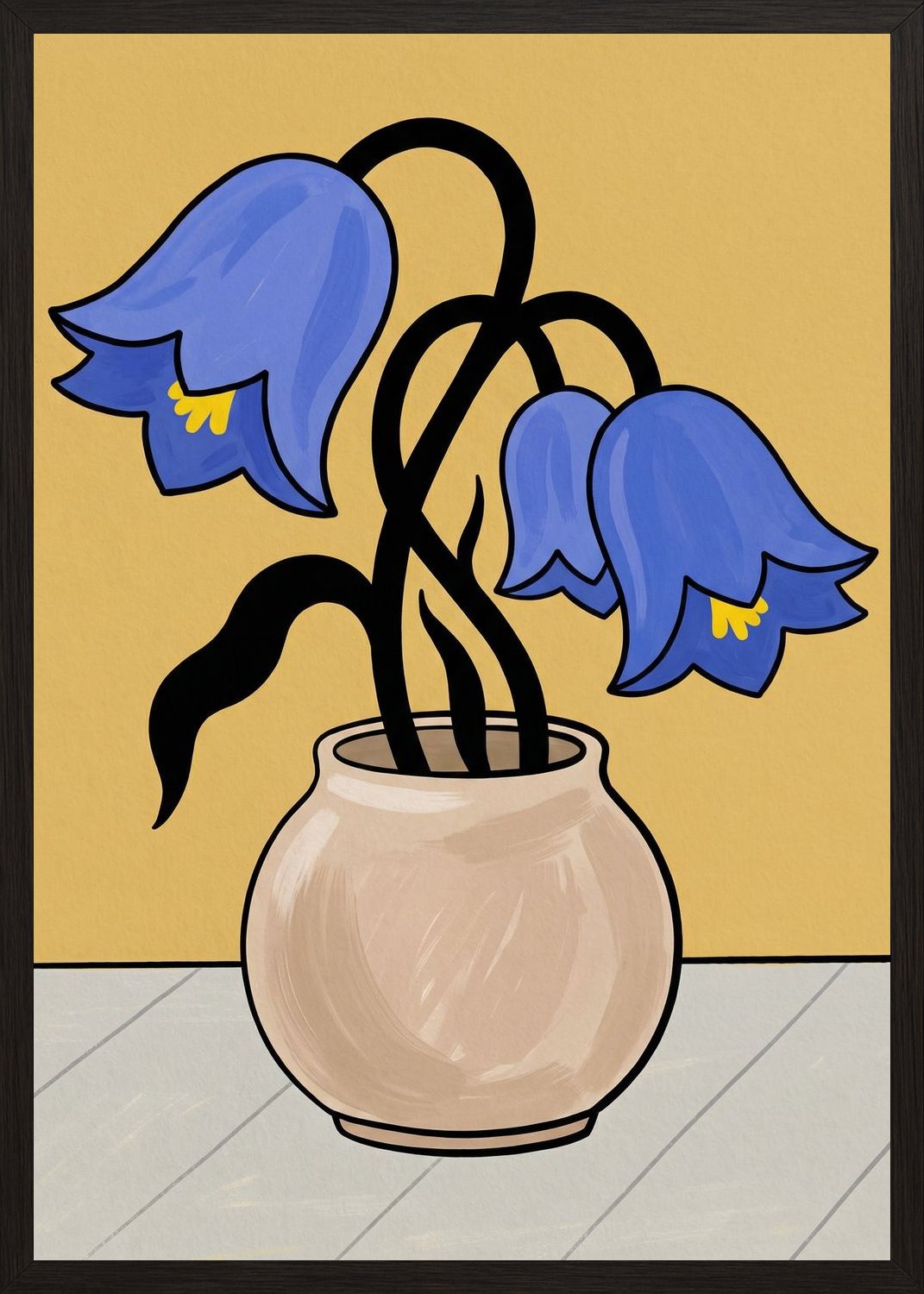 Poster in black frame