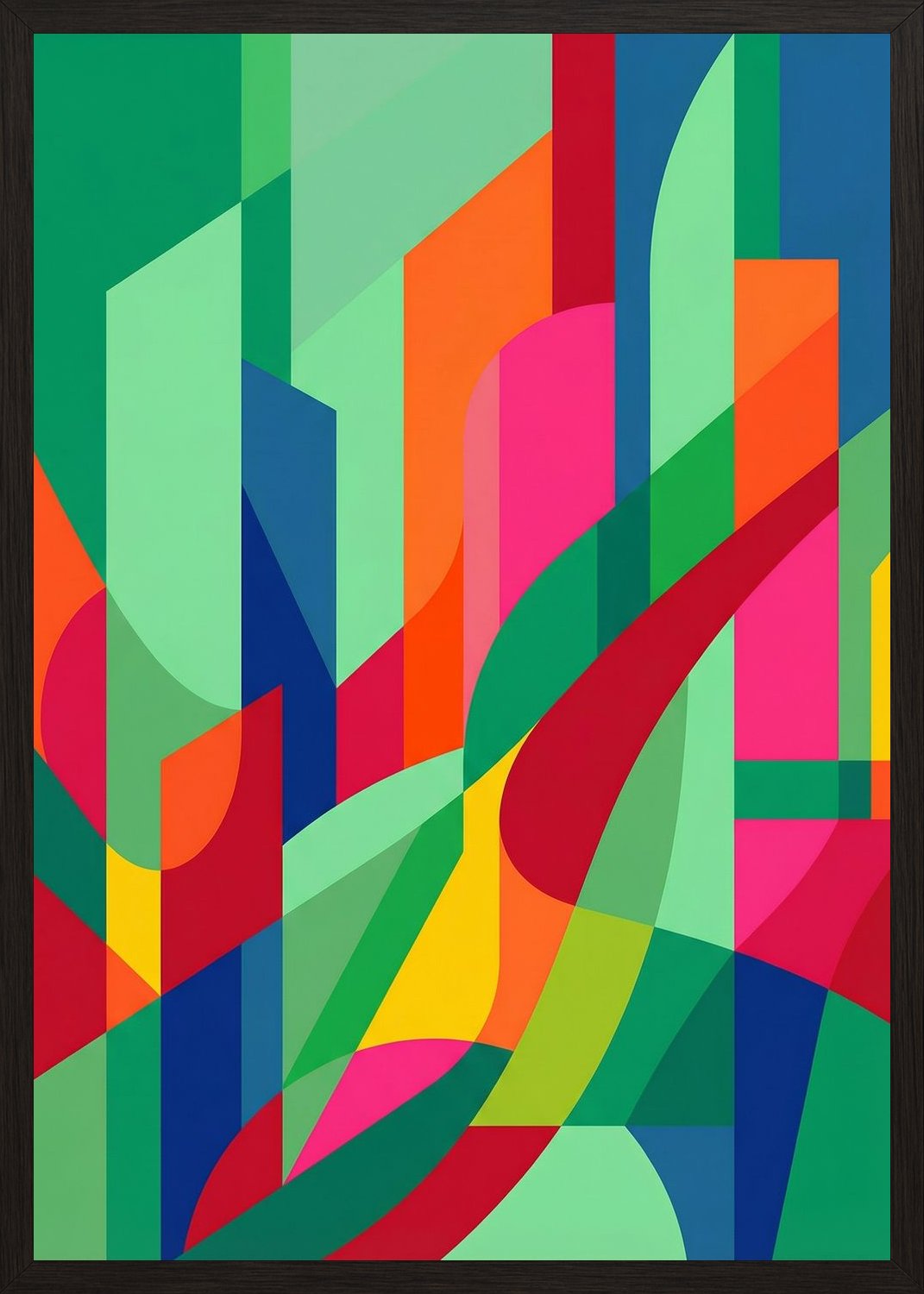 Poster in black frame