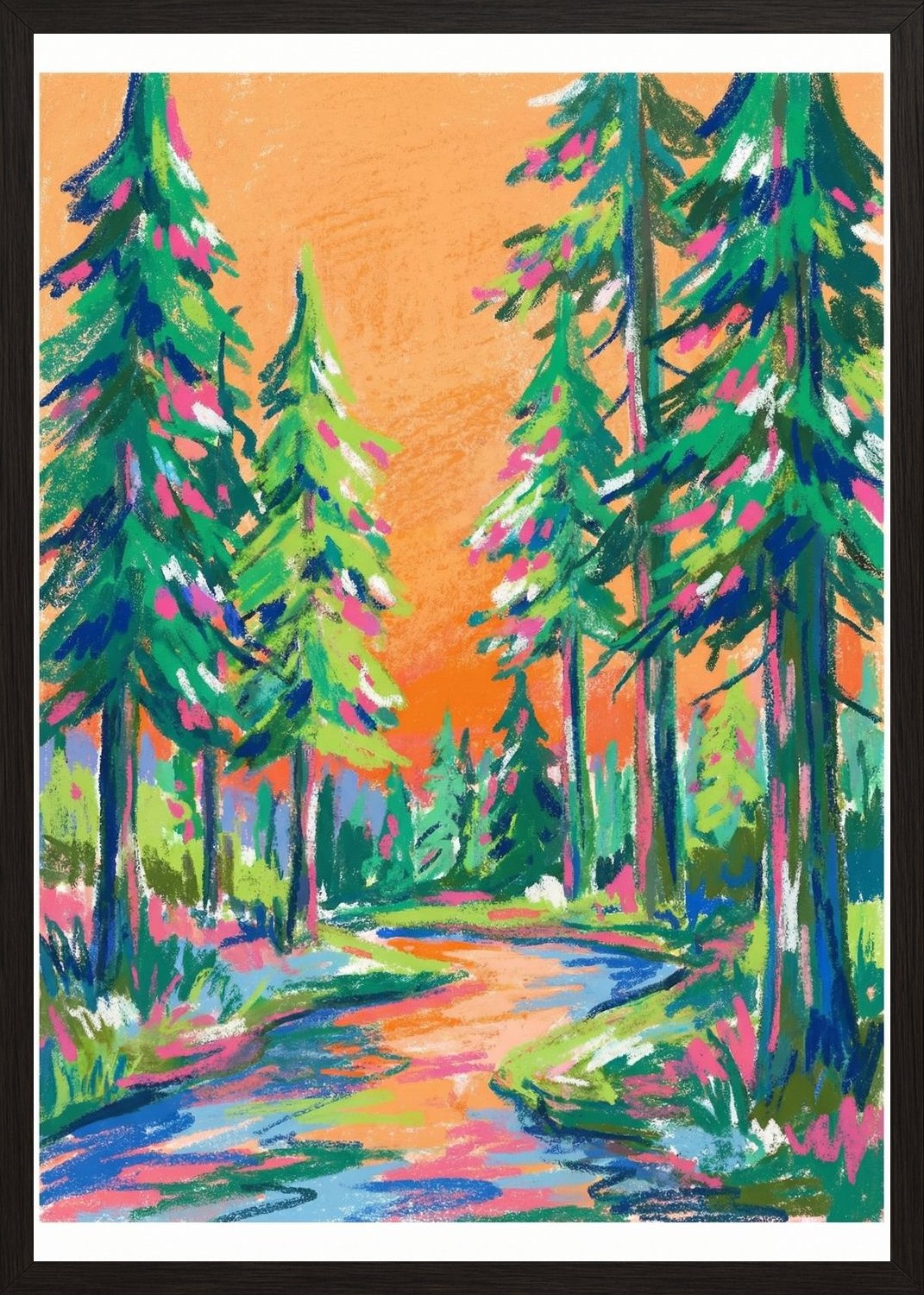 Poster in black frame