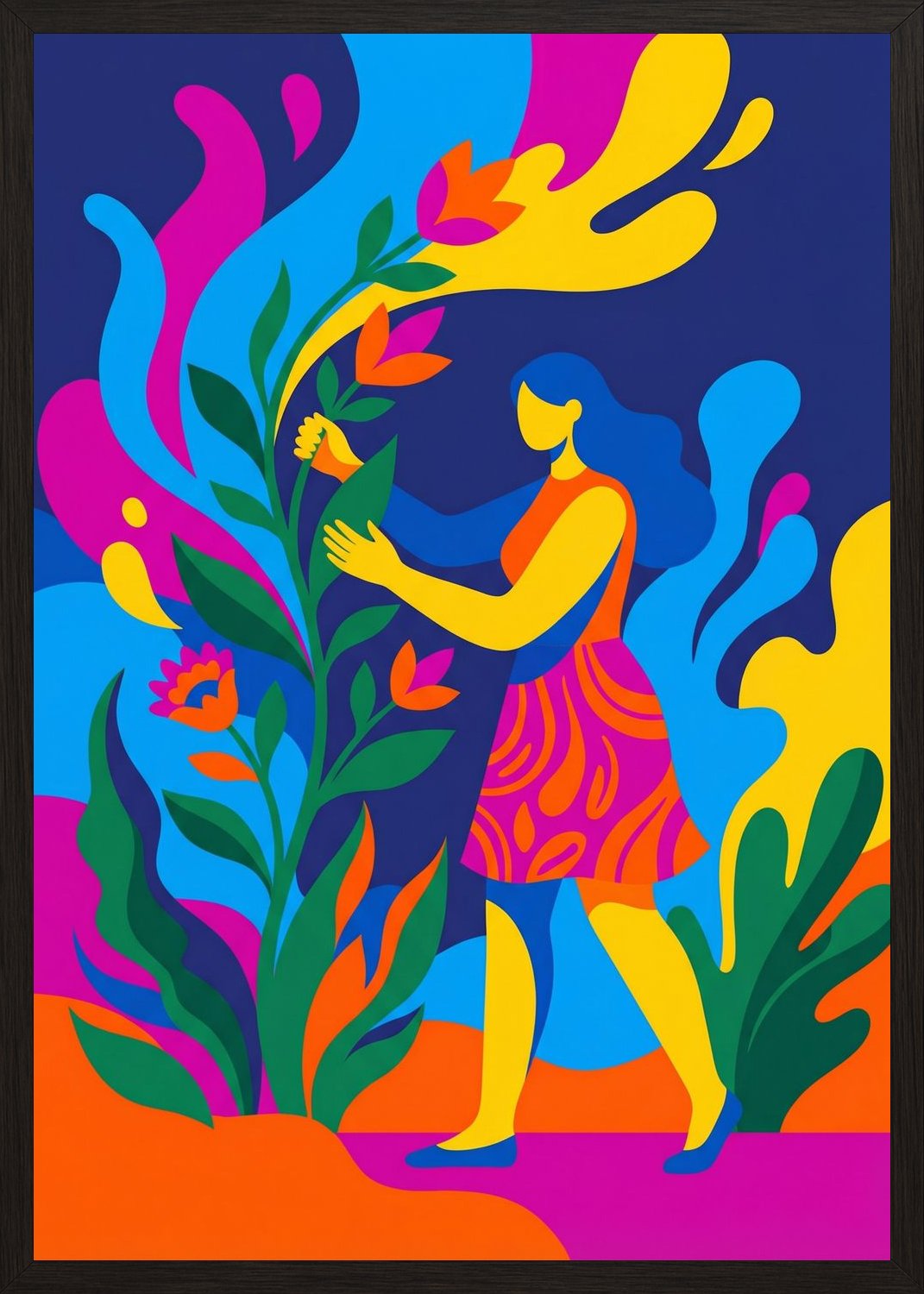 Poster in oak frame