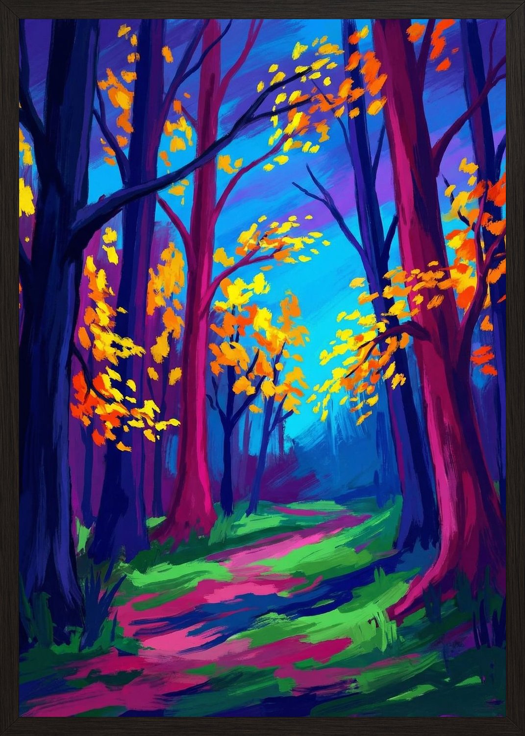 Poster in black frame