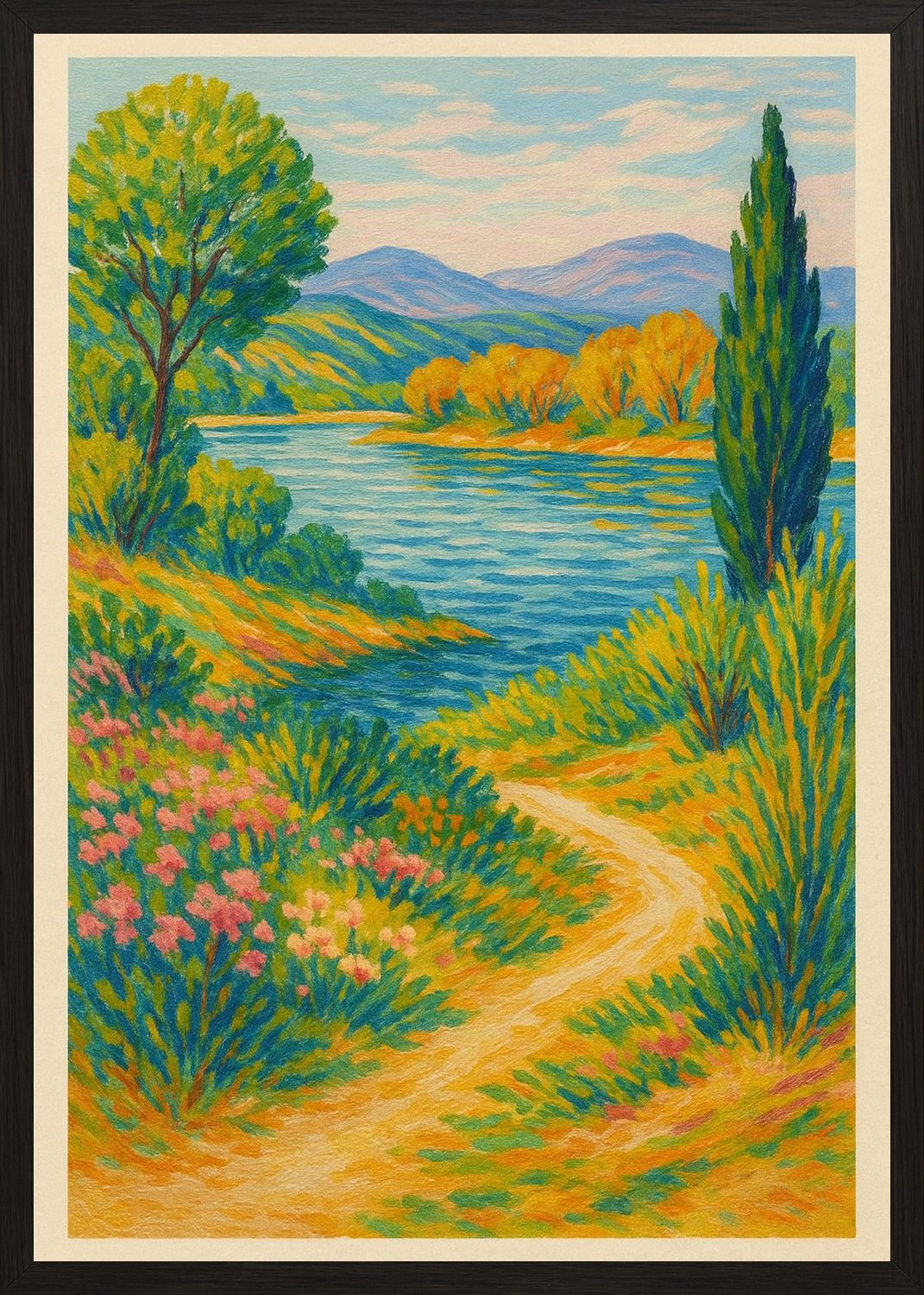 Poster in black frame