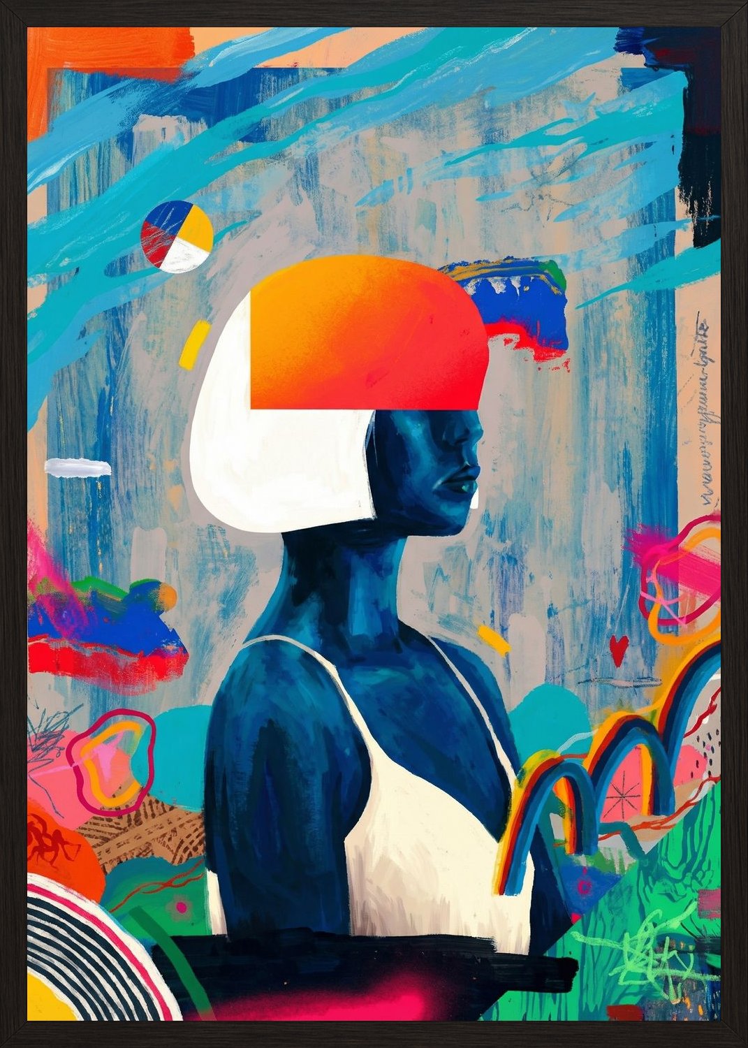 Poster in black frame