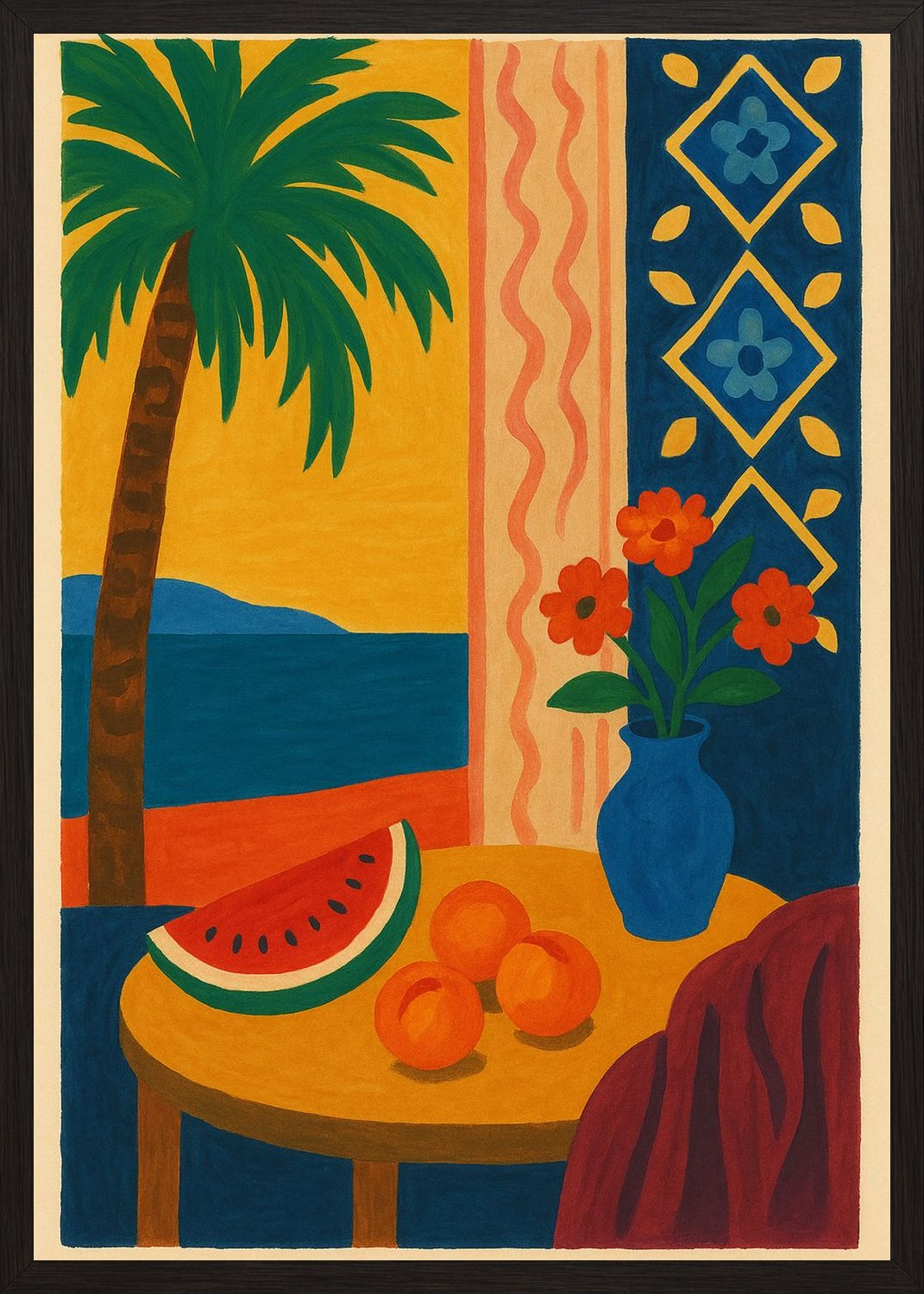Poster in black frame
