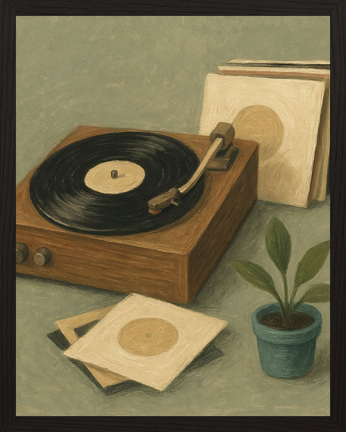 Poster in black frame