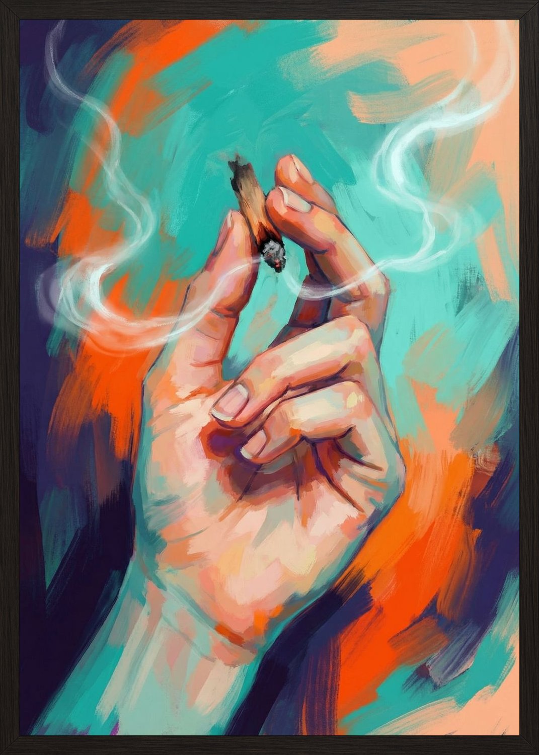 Poster in black frame