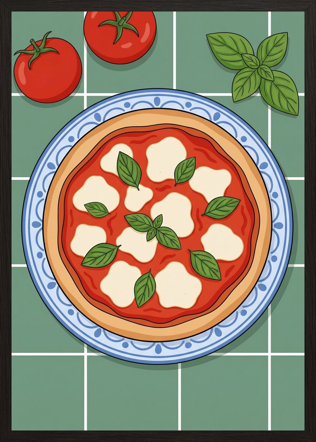 Poster in black frame