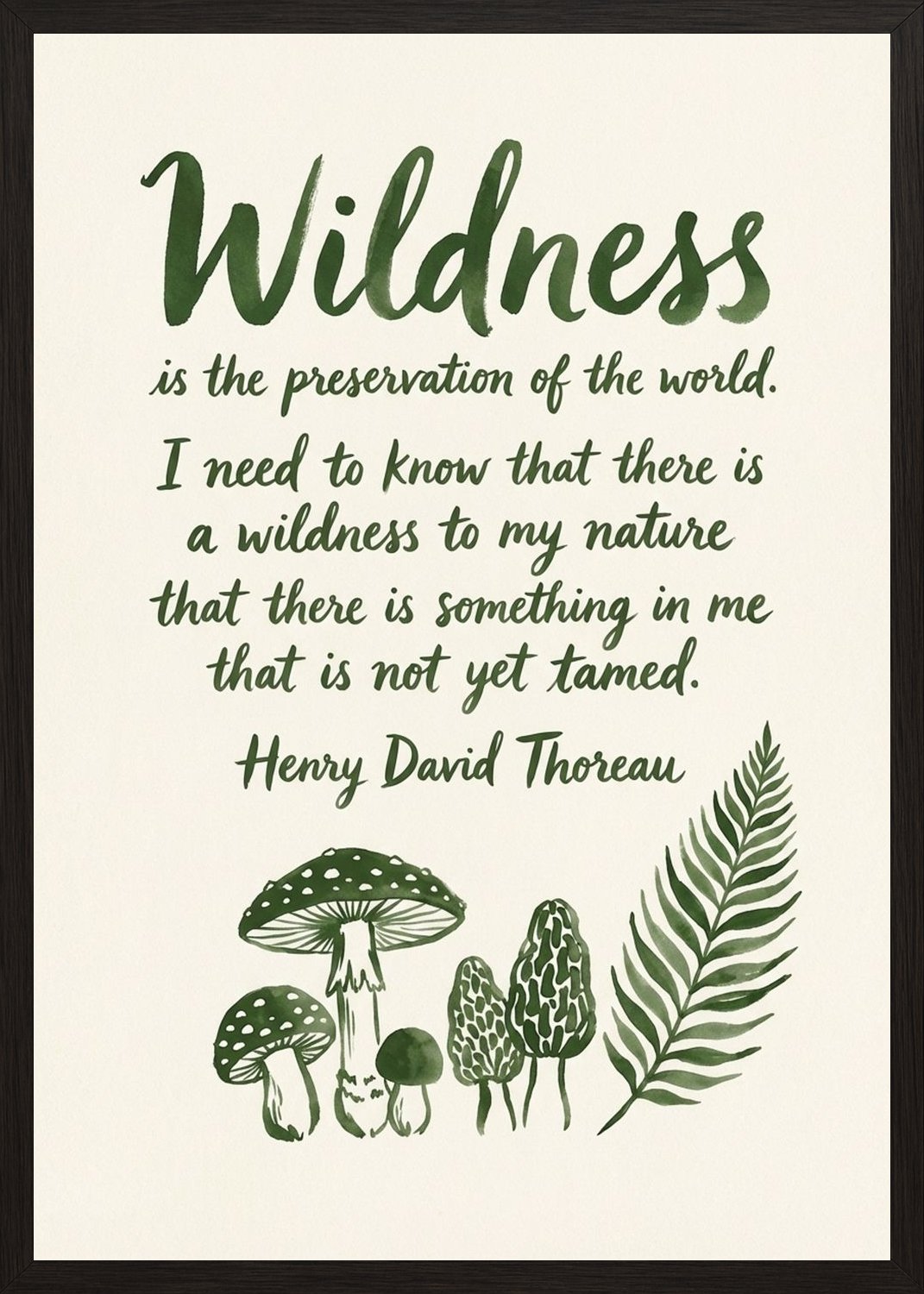 Poster in black frame