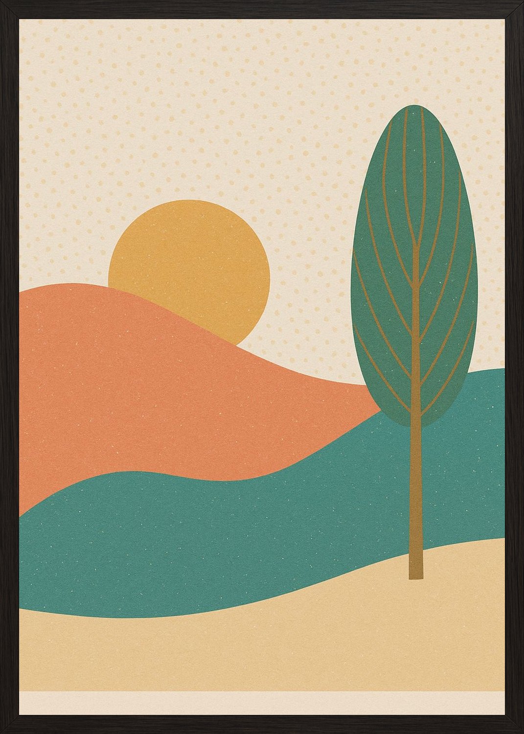 Poster in black frame