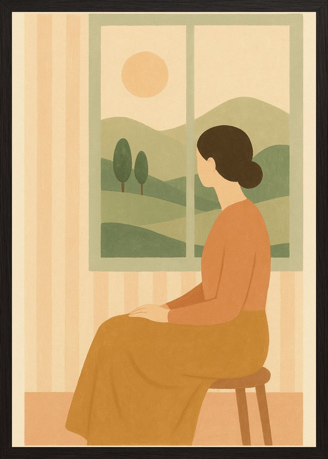 Poster in black frame