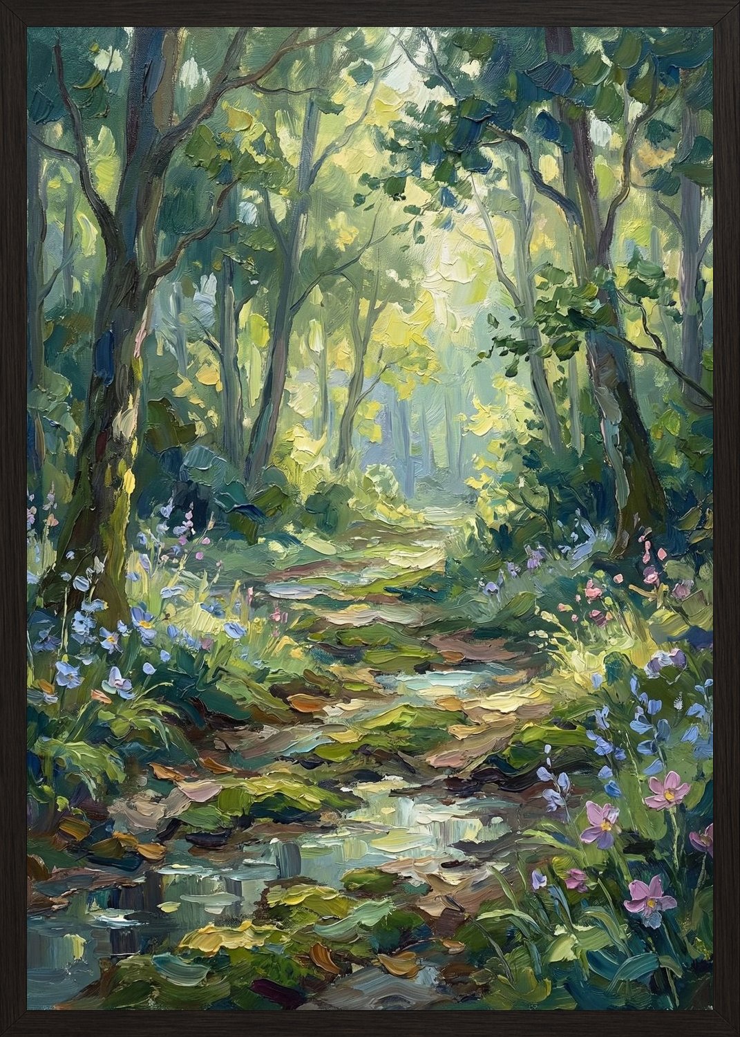 Poster in black frame