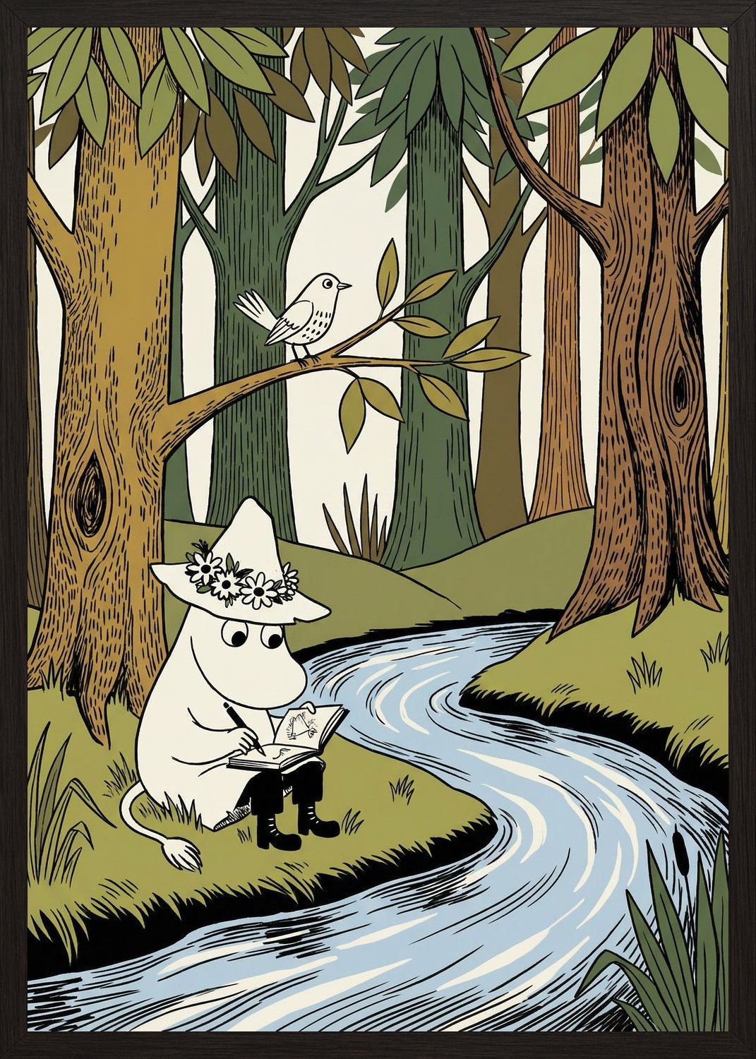 Poster in black frame