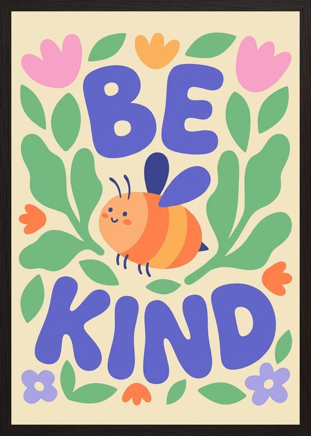 Poster in black frame