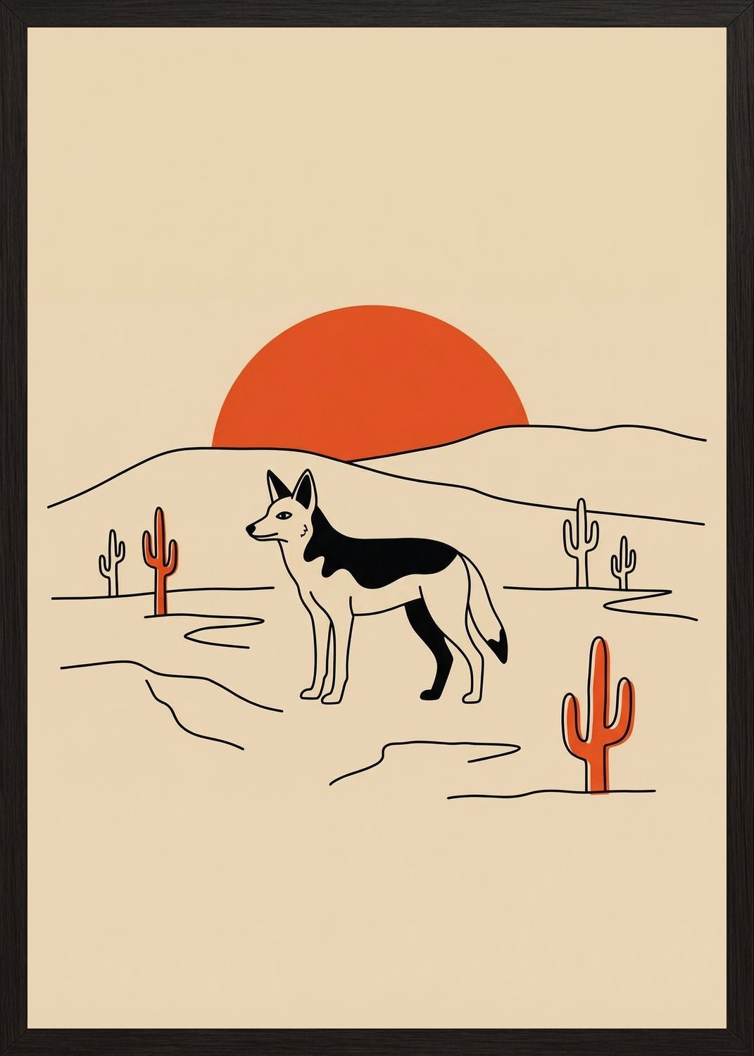 Poster in black frame