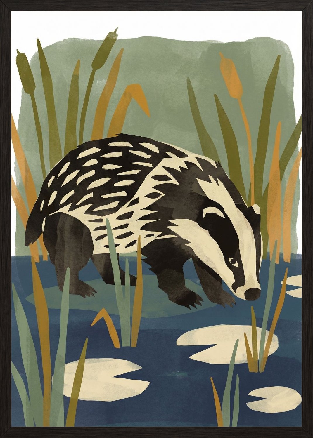 Poster in black frame