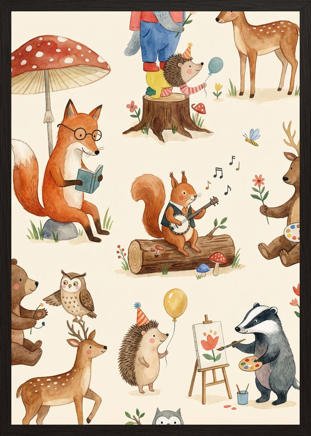 Poster in black frame