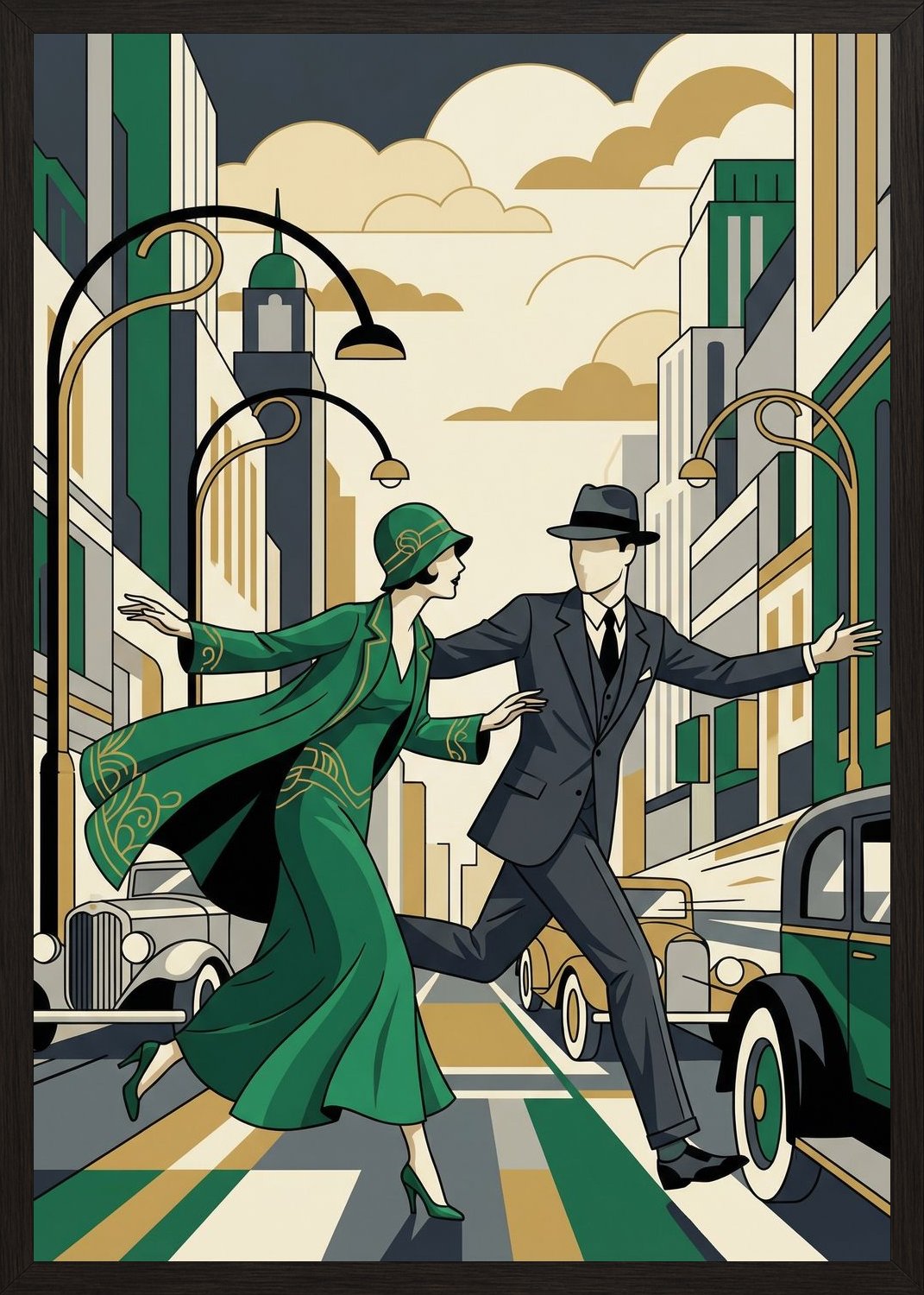 Poster in black frame