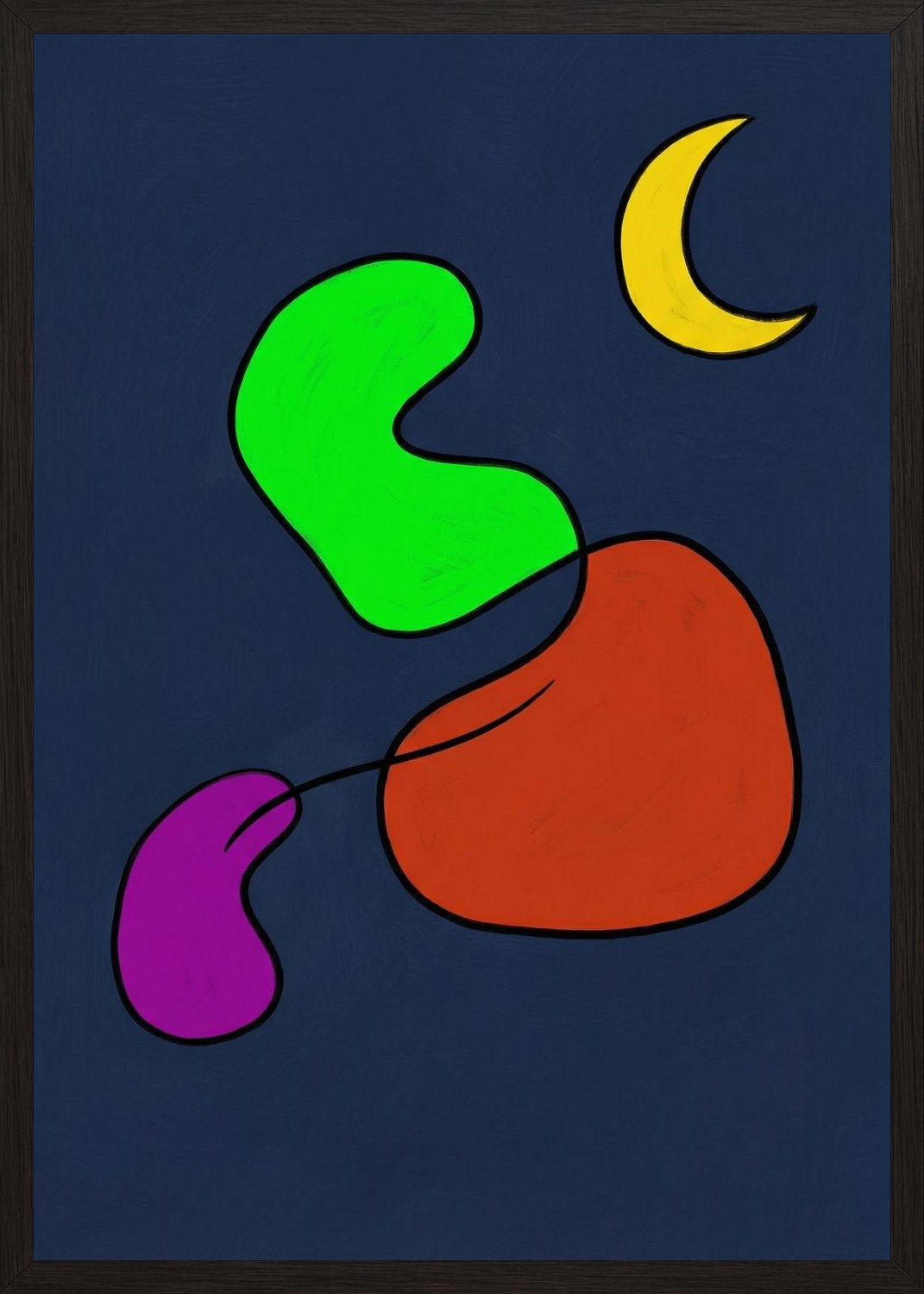 Poster in black frame