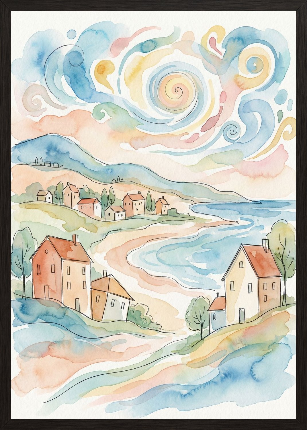 Poster in black frame