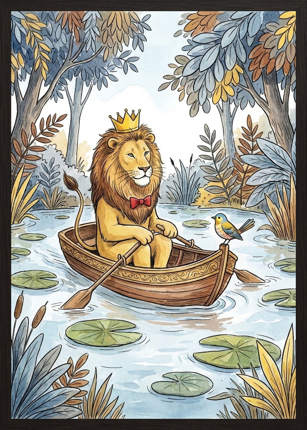 Poster in black frame