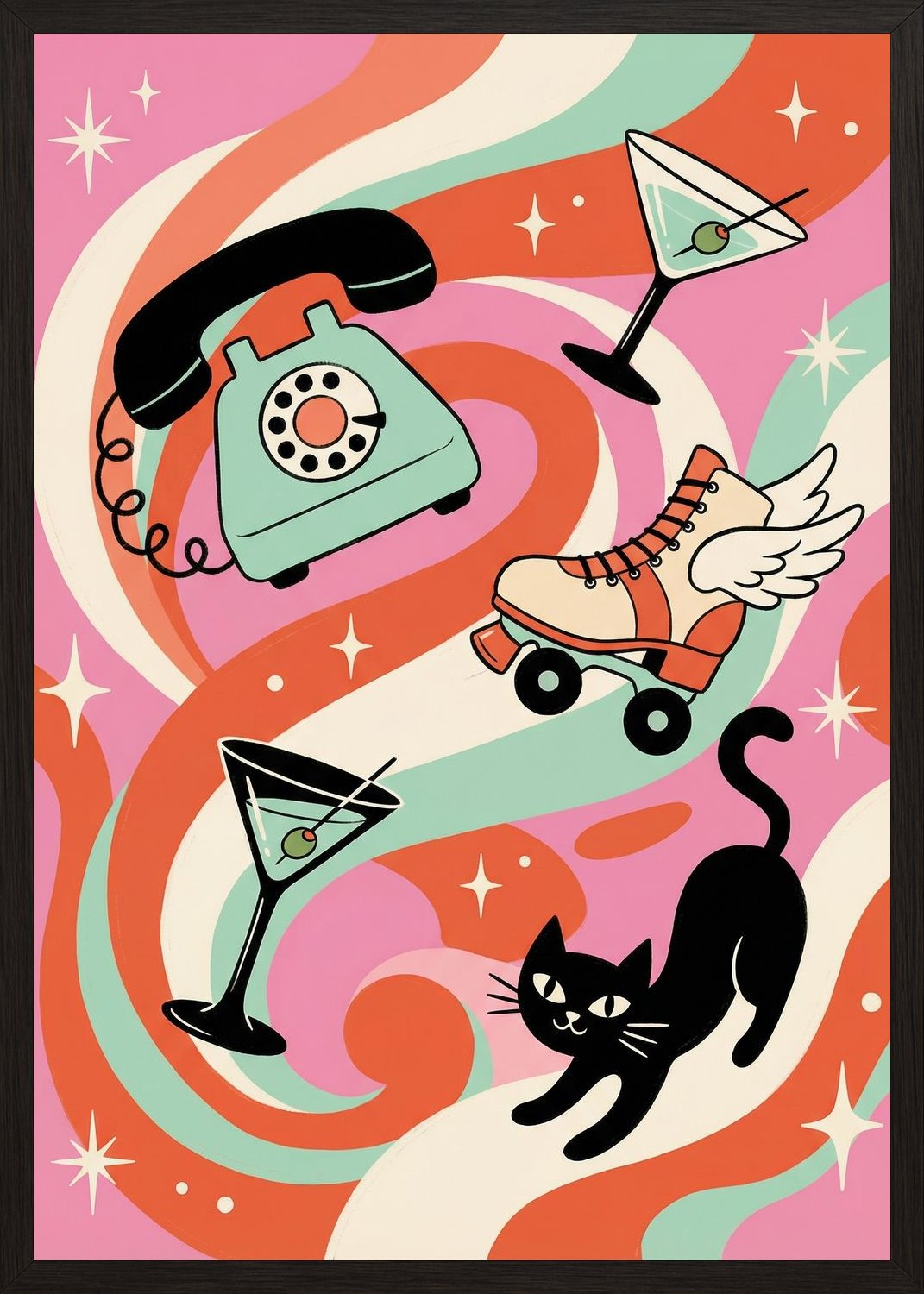 Poster in black frame