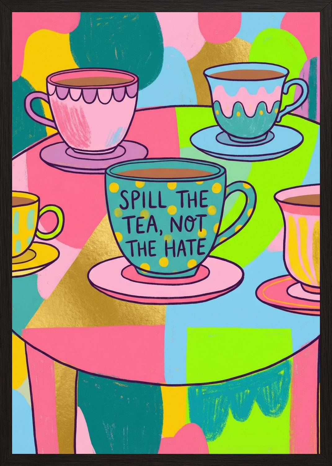 Poster in oak frame