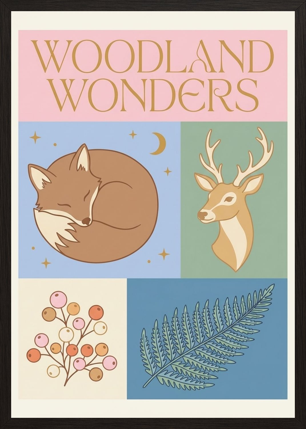 Poster in black frame