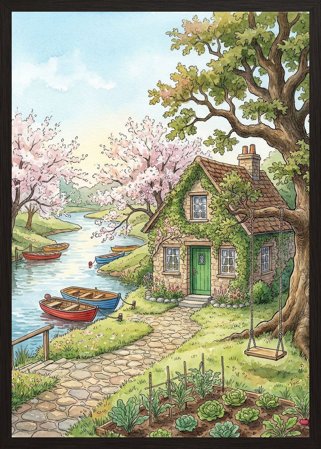 Poster in black frame