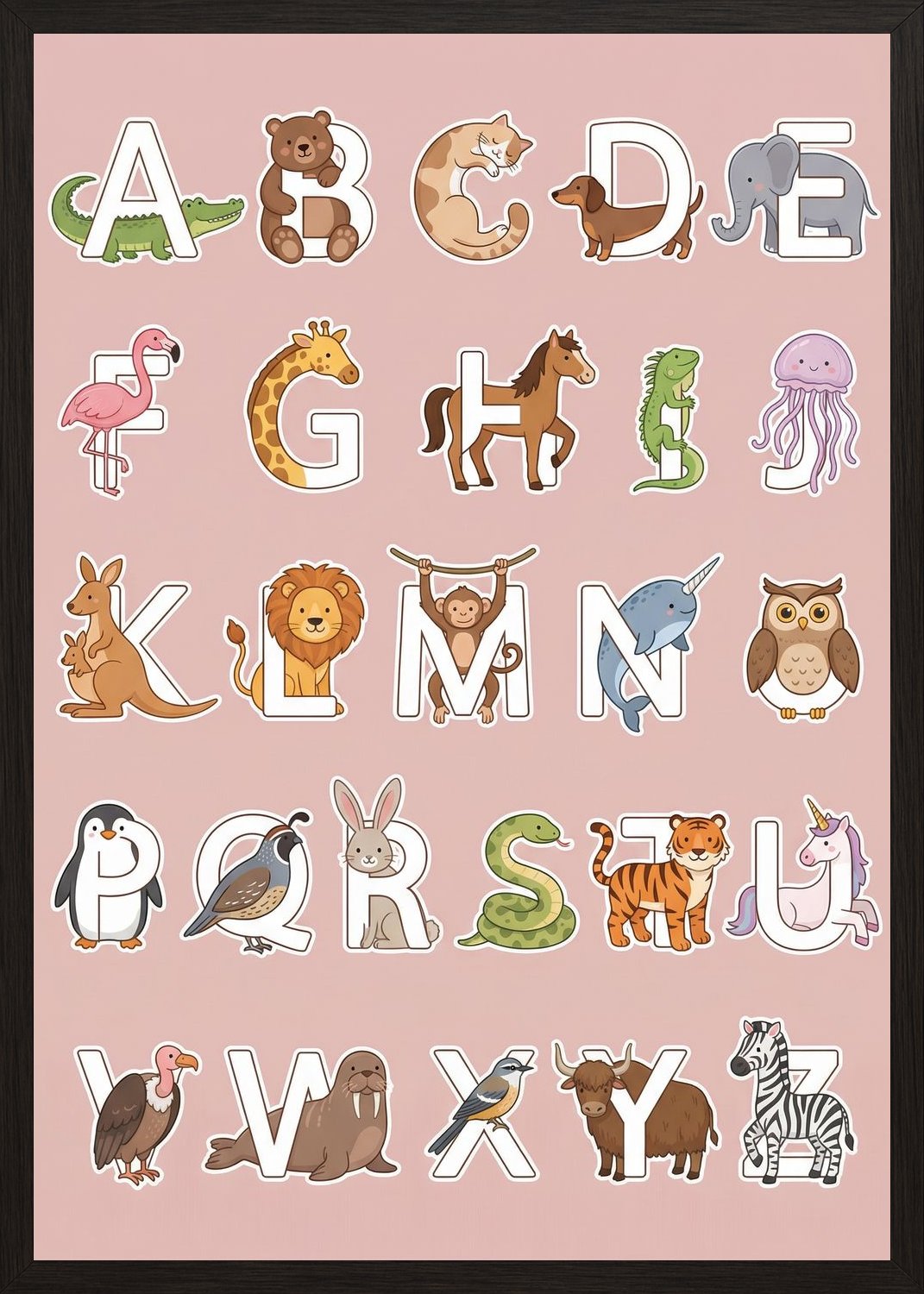 Poster in black frame