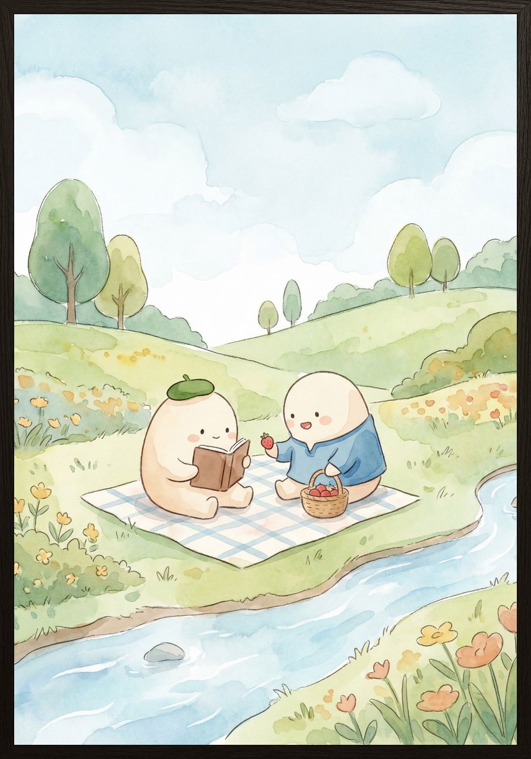 Poster in black frame