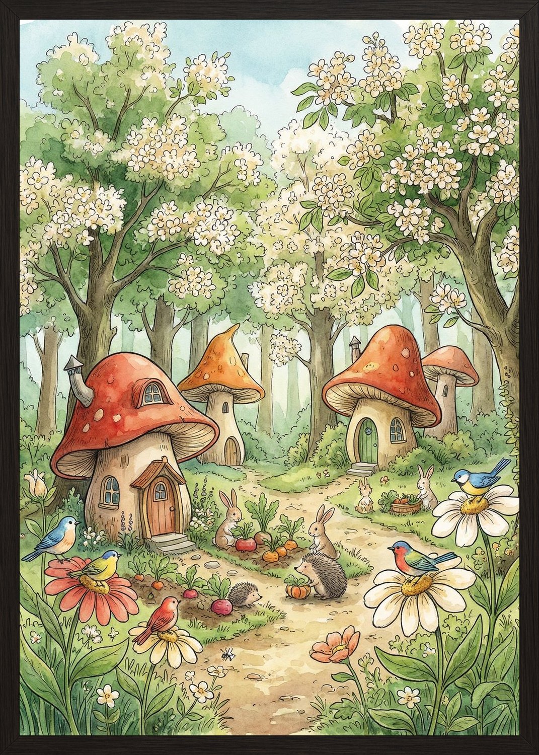 Poster in black frame